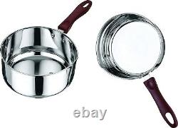 Vinod Stainless Steel Milkpan Set, 1L, set of 2, Cookware, kitchenware