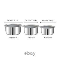 Vinod Stainless Steel Tope Set with Lid, Cookware, stockpots, set of 3