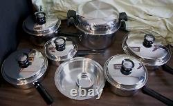 Vintage Amway Queen Cookware Set 18 Piece 3 Ply Stainless 18/8 Preowned