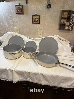 Vintage Caraway 6 pc Cookware Set 6 Quart Pot-2.5 Quart Pot-Pan with Lids