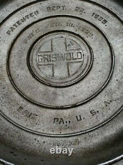 Vintage Griswold Cast Iron No. 9 Self Basting 1048A Skillet Lid Cover Only