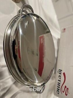 Vintage LIFETIME COOKWARE 04 Stainless Steel Oval Turkey Roaster WithLid 18x13