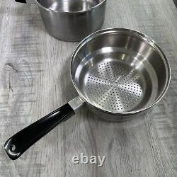 Vintage Lustre Craft Cookware Lot-11 Stainless Steel Pots Dutch Oven Egg Poach