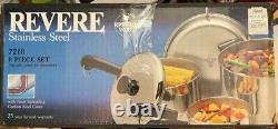 Vintage REVERE WARE COOKWARE SET Stainless Steel New In Box NOS NIB SEALED 80s