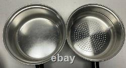 Vintage Thermo Core 9 Piece Cookware Set Domed Lid Dutch Oven Stainless USA