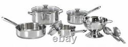 WearEver A834S9 Cook and Strain Stainless Steel Cookware Set, 10-Piece