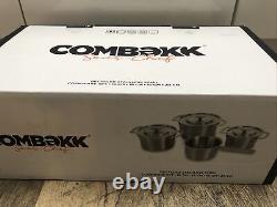 X 4 COMBEKK Cookware Stainless Steel Saucepan + Pots CONTEMPORARY SOUSCHEF Set