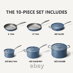 Zivicook Healthy Coating Made Daikin 10 Piece Cookware Pots and Pans Set