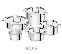 Zwilling Cookware, Stainless Steel, Brilliant Grey, 9pcs set with 4lids