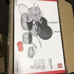 Zwilling J. A. Henckels Energy Plus Nonstick Stainless Steel 10pc Cookware Set
